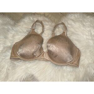 Vanity Fair 75297 Body Shine Full Coverage T-Shirt Bra Lined UW 34DD Beige